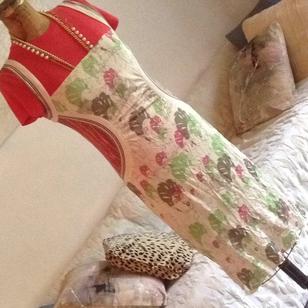 Helena Sorel print dress Rare !